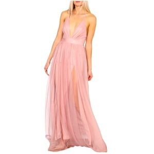 Luxxel Pink Tulle Dress